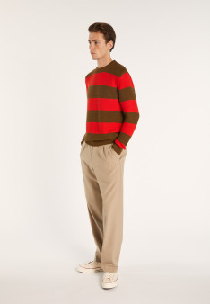 Pullover mit großen Streifen aus Bio-Baumwolle - Rivage