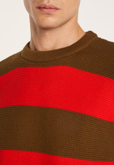 Pullover mit großen Streifen aus Bio-Baumwolle - Rivage