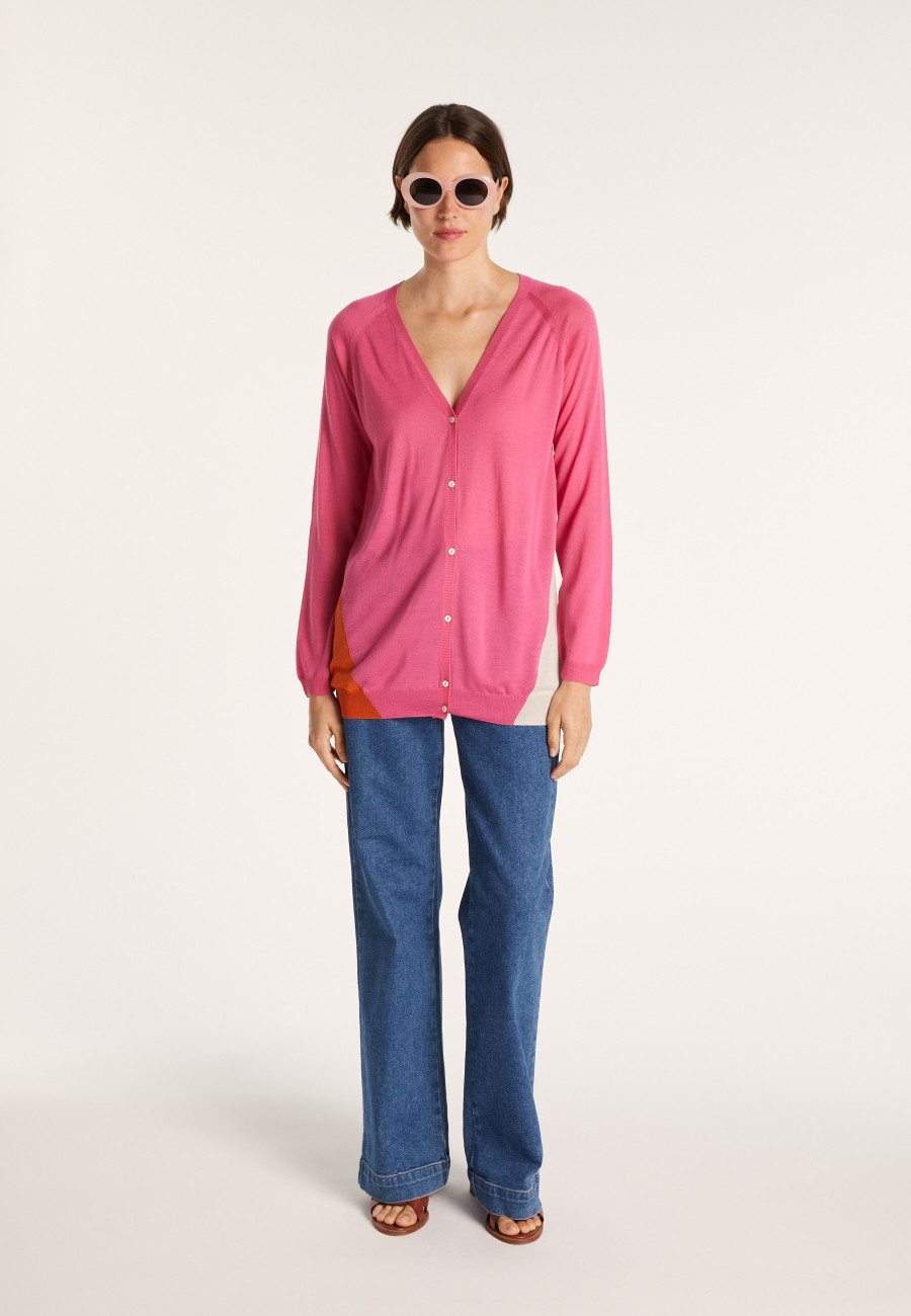 Gilet bicolore col V - Jasmin Gilet bicolore col V - Jasmin