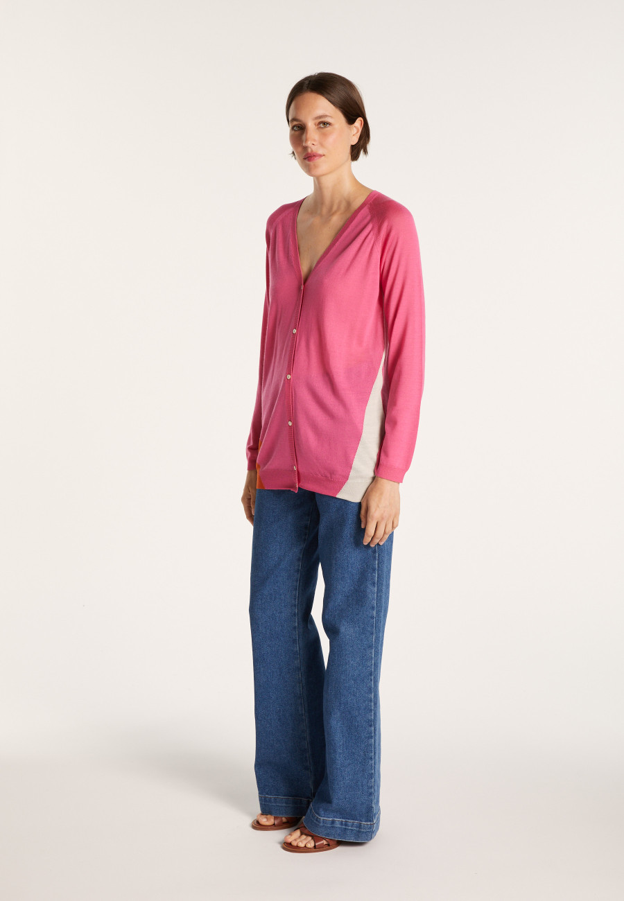Gilet bicolore col V - Jasmin Gilet bicolore col V - Jasmin