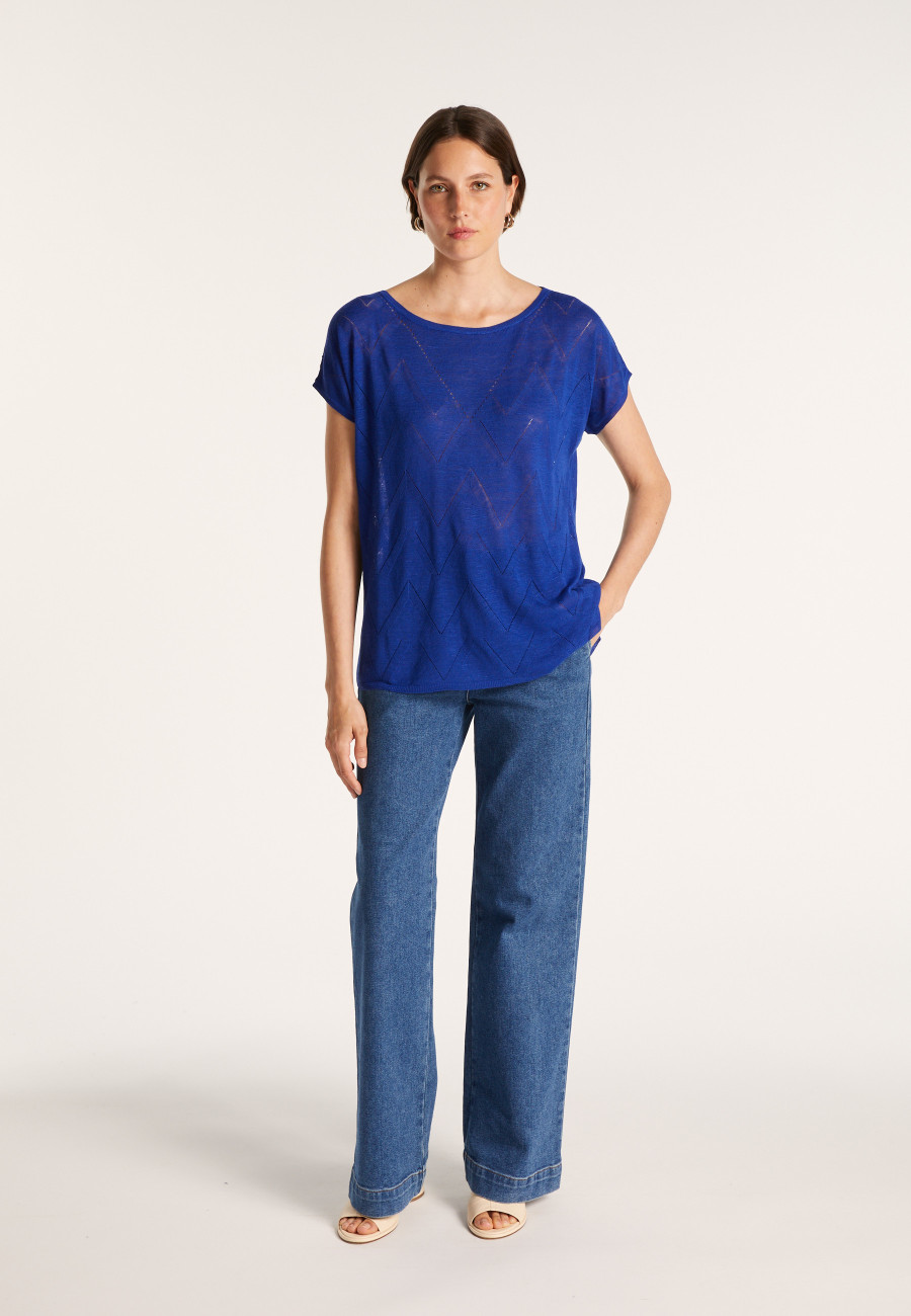 Long T-shirt en lin flammé - Coline