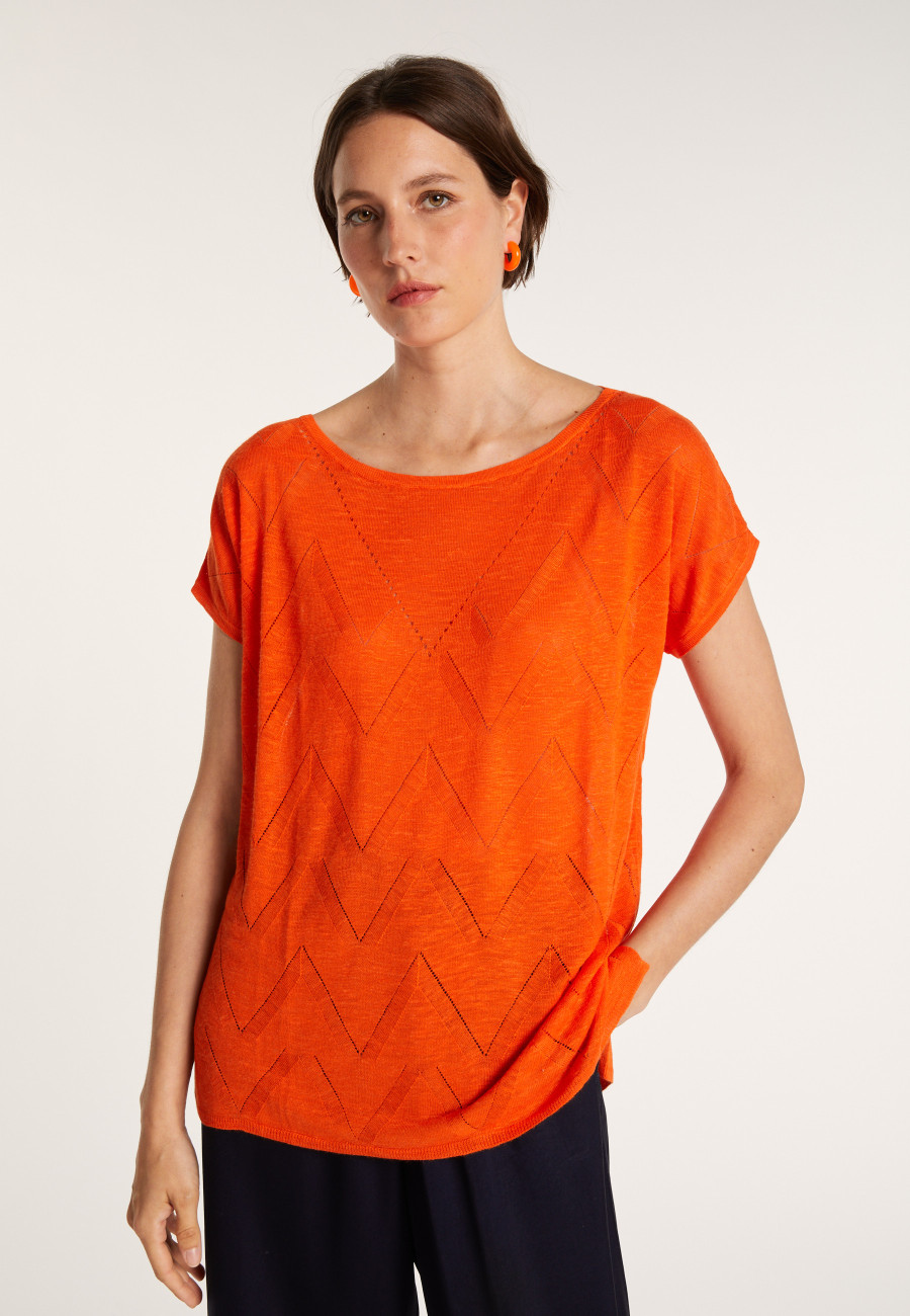 Long T-shirt en lin flammé - Coline