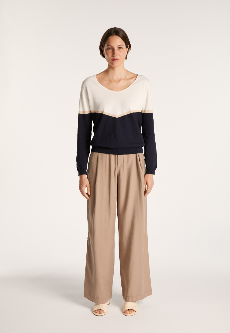 AUDREY PULL COL V COTON BIO