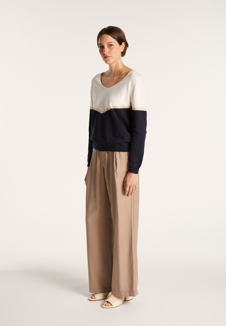 AUDREY PULL COL V COTON BIO