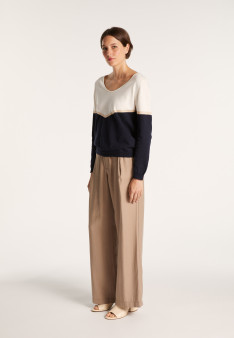 AUDREY PULL COL V COTON BIO