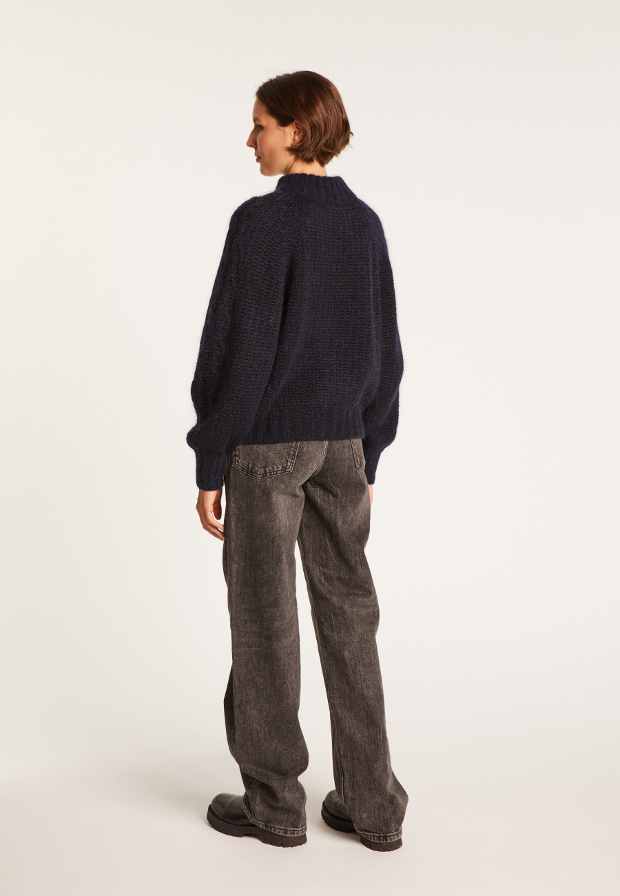 Pull col montant zippé en mohair - Gilda Pull col montant zippé en mohair - Gilda