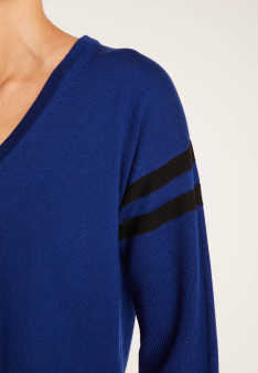 Pull bicolore à fentes en laine - Glee