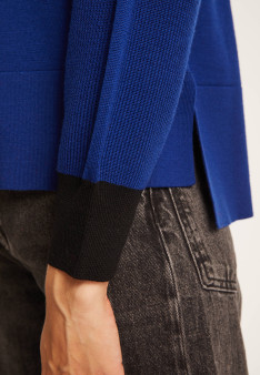Pull bicolore à fentes en laine - Glee