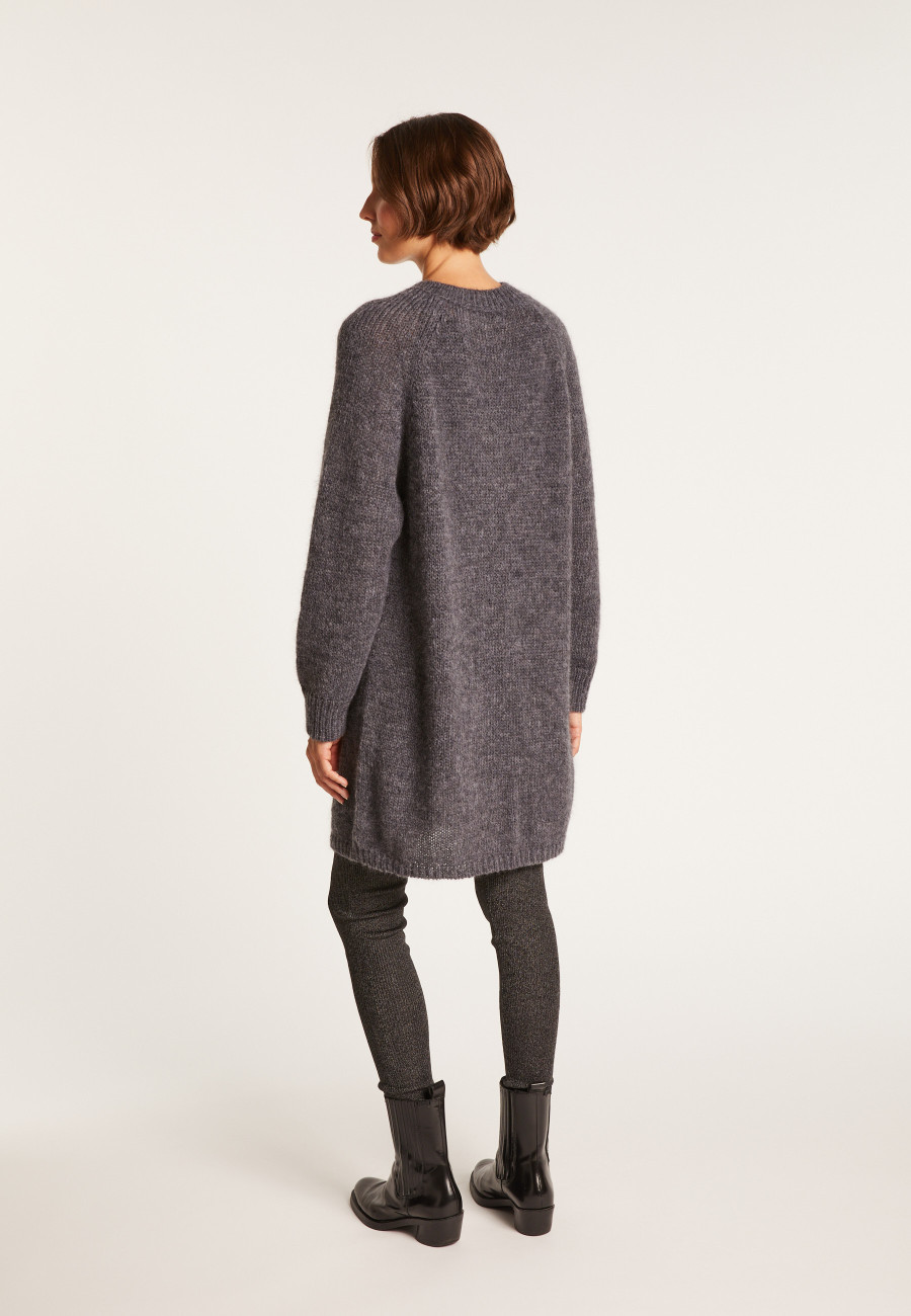 Long gilet 2 poches en mohair - Gaya
