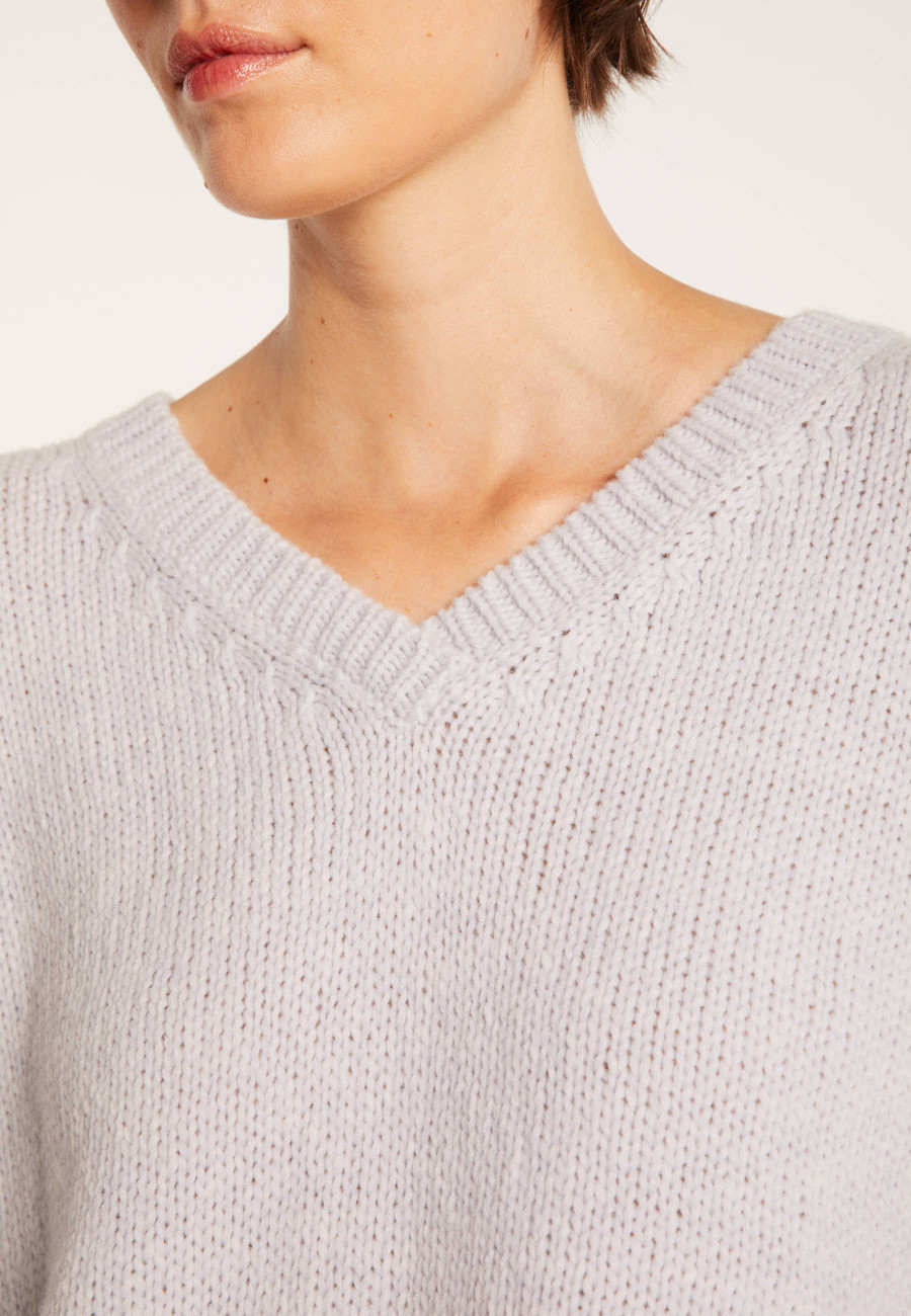 Gilet col v avant arrière en laine nylon - Gebril