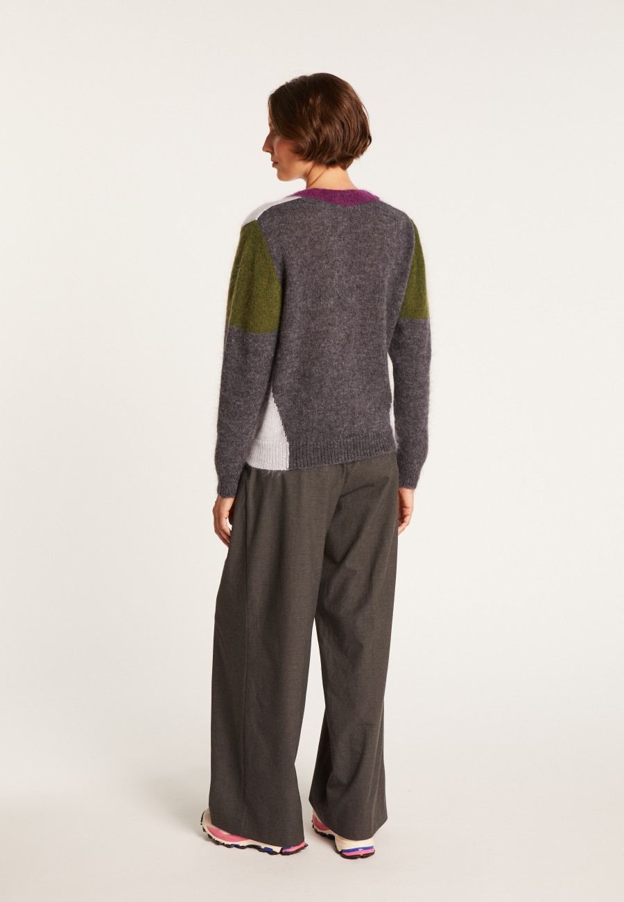 Cardigan col V en mohair - Floria