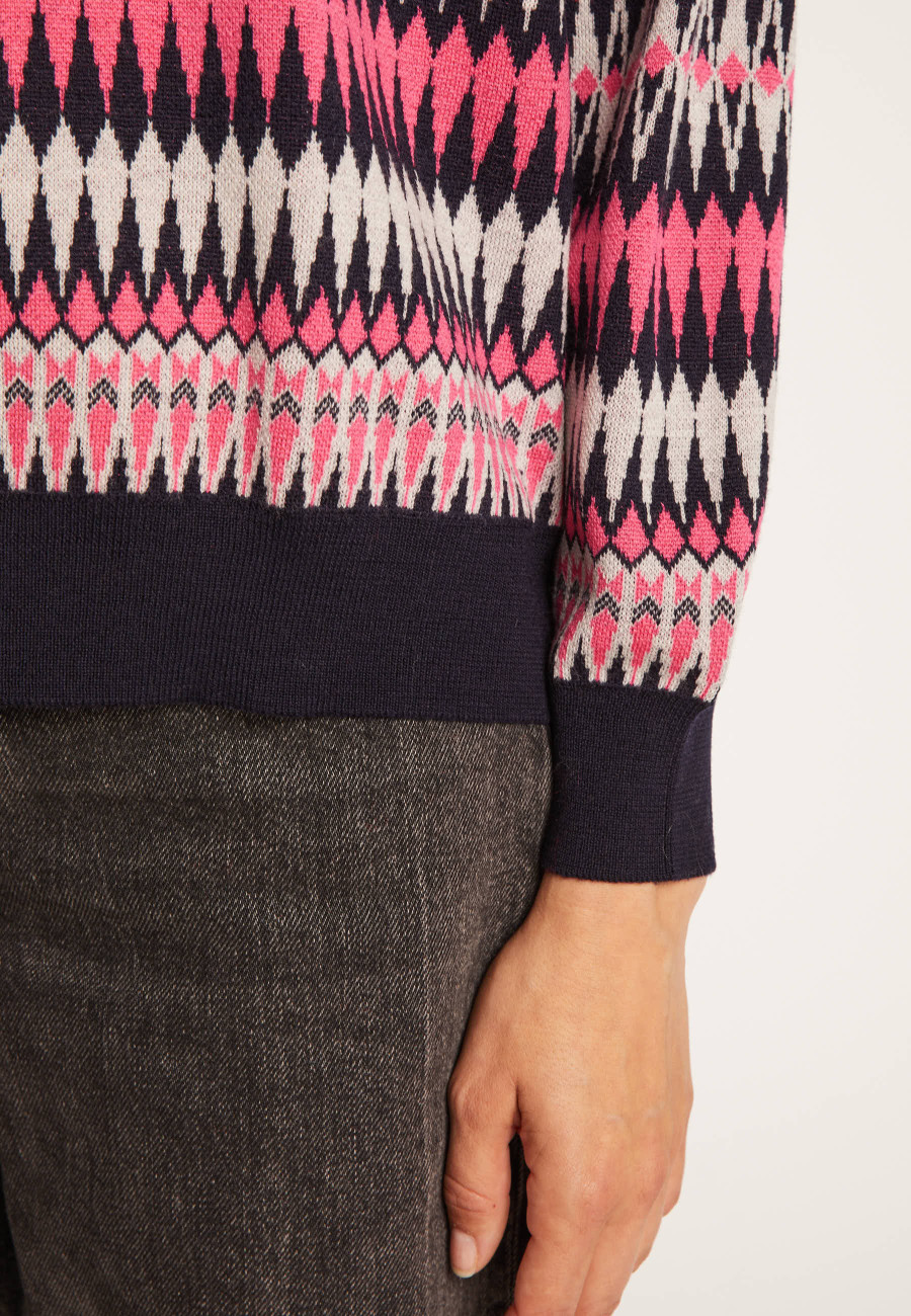 Pull motifs aztèques en  laine - Fidji