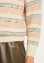Pull col rond à rayures en mohair - Charlie