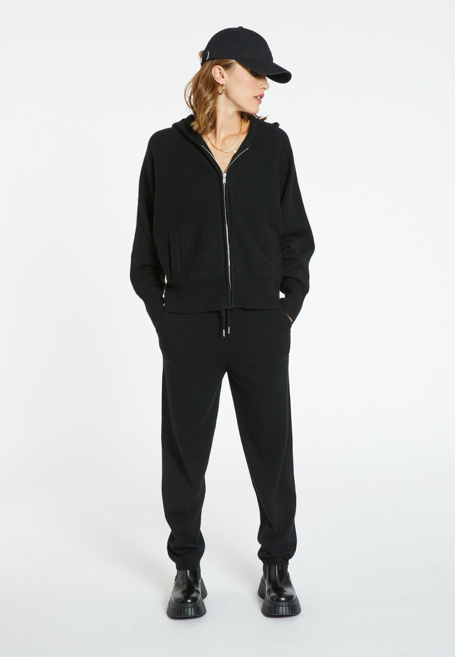 Veste zippée à capuche 100% cachemire - Gabien