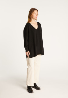 Oversized kasjmier trui met V-hals - Apolline