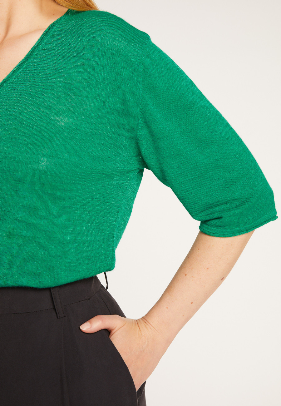 T-shirt uni col V - Mel