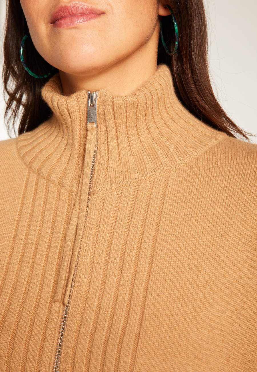 Kaschmir-Cardigan mit Reißverschluss – Agnes duo