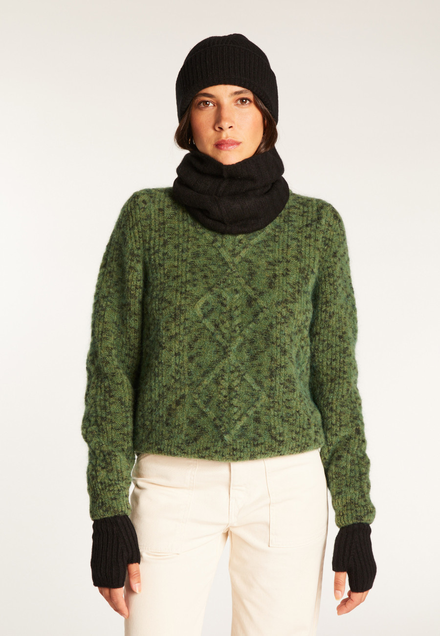 Unisex-Mütze aus Merinowolle – Linie