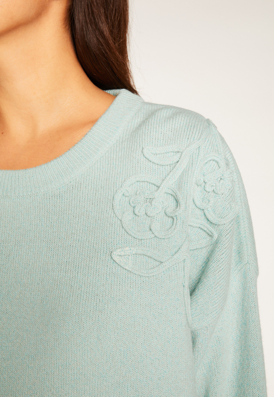 Pullover mit Stickerei aus Wolle und Kaschmir – Rachel