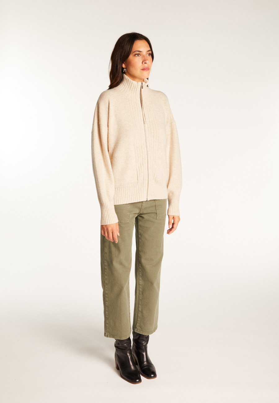 Kaschmir-Cardigan mit Reißverschluss – Agnes duo