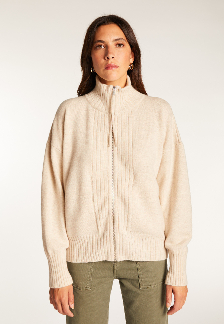 Kaschmir-Cardigan mit Reißverschluss – Agnes duo