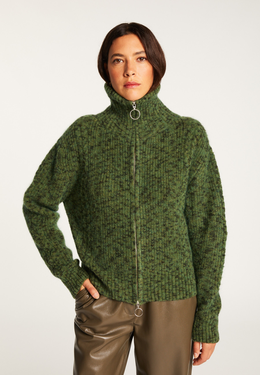 Jacke aus Mohairwolle mit Reißverschluss – Valentine