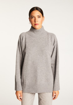 Kaschmirpullover mit hohem Kragen - Roxane