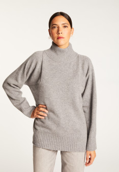 Kaschmirpullover mit hohem Kragen - Roxane