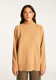 Kaschmirpullover mit hohem Kragen - Roxane