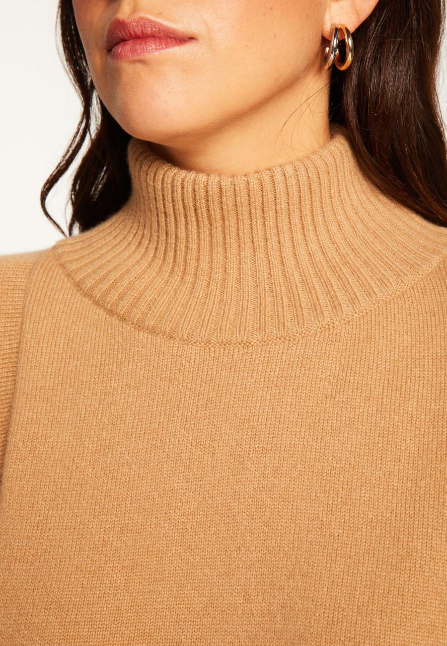 Kaschmirpullover mit hohem Kragen - Roxane