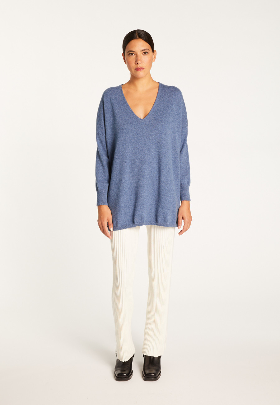 Oversized kasjmier trui met V-hals - Apolline