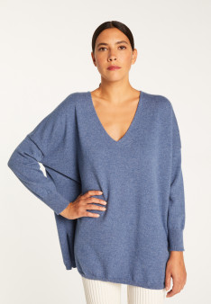 Oversized kasjmier trui met V-hals - Apolline