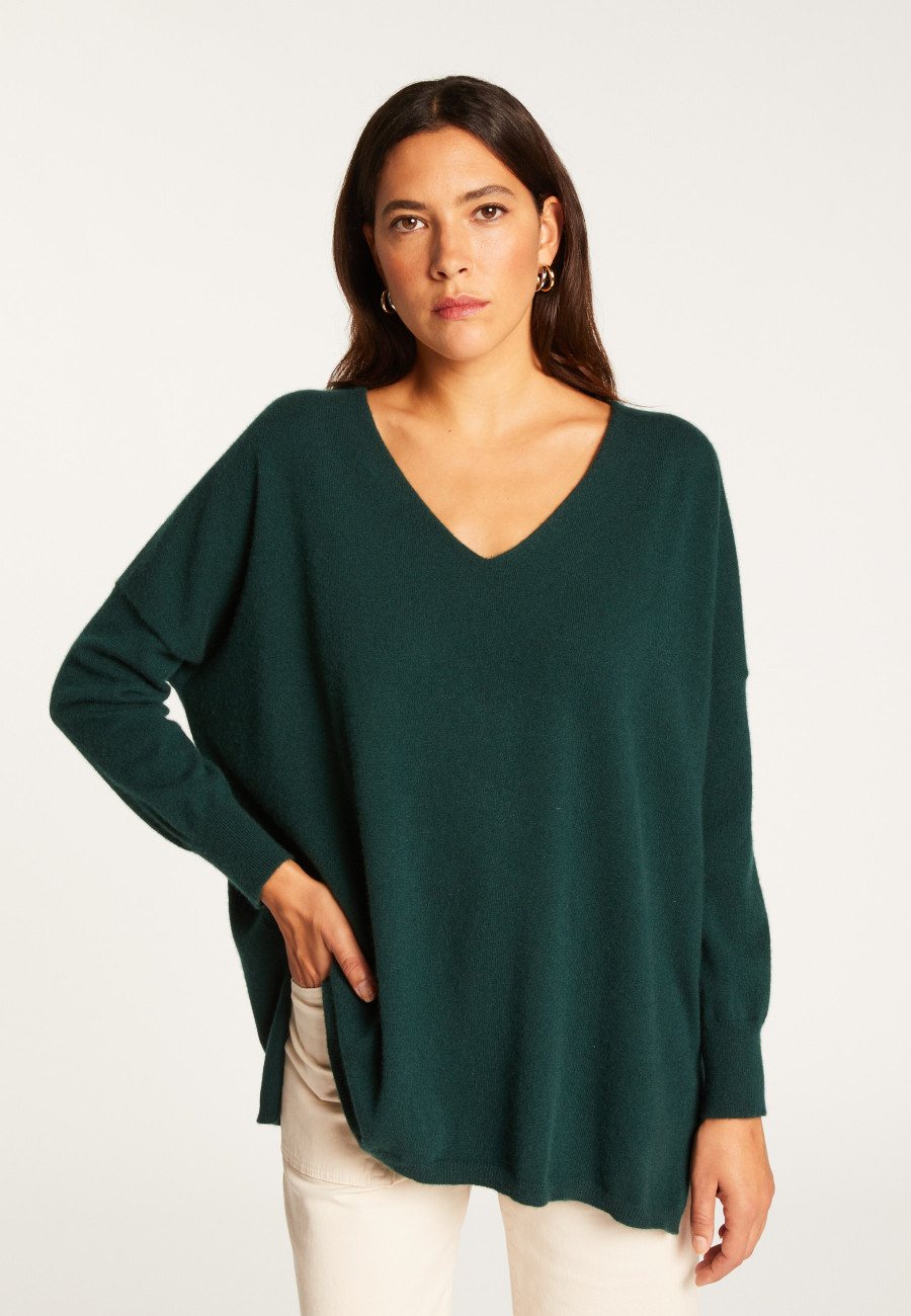 Oversized kasjmier trui met V-hals - Apolline