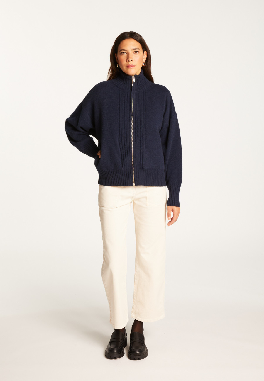 Kaschmir-Cardigan mit Reißverschluss – Agnes duo