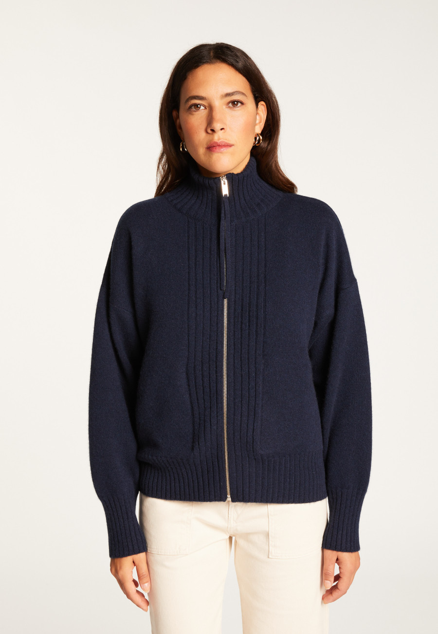 Kaschmir-Cardigan mit Reißverschluss – Agnes duo