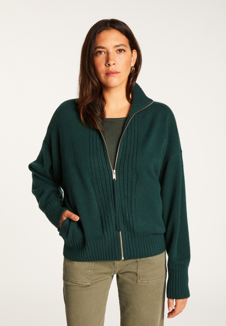 Kaschmir-Cardigan mit Reißverschluss – Agnes duo Kaschmir-Cardigan mit Reißverschluss – Agnes duo