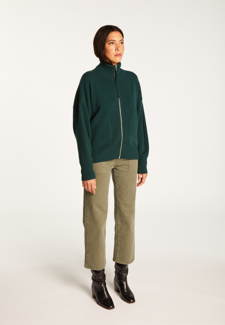Kaschmir-Cardigan mit Reißverschluss – Agnes duo Kaschmir-Cardigan mit Reißverschluss – Agnes duo