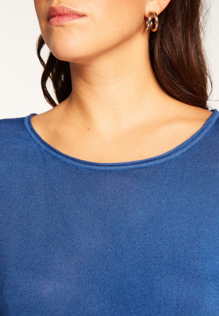 Rundhals-T-Shirt aus Kaschmir-Bambusfaser – Aemilia