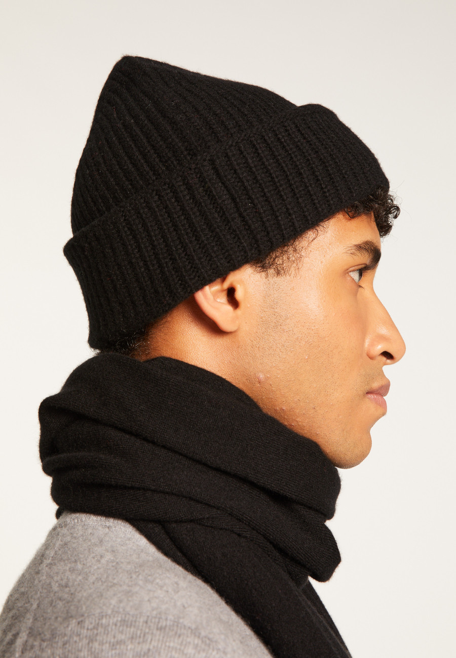 Unisex-Mütze aus Merinowolle – Linie