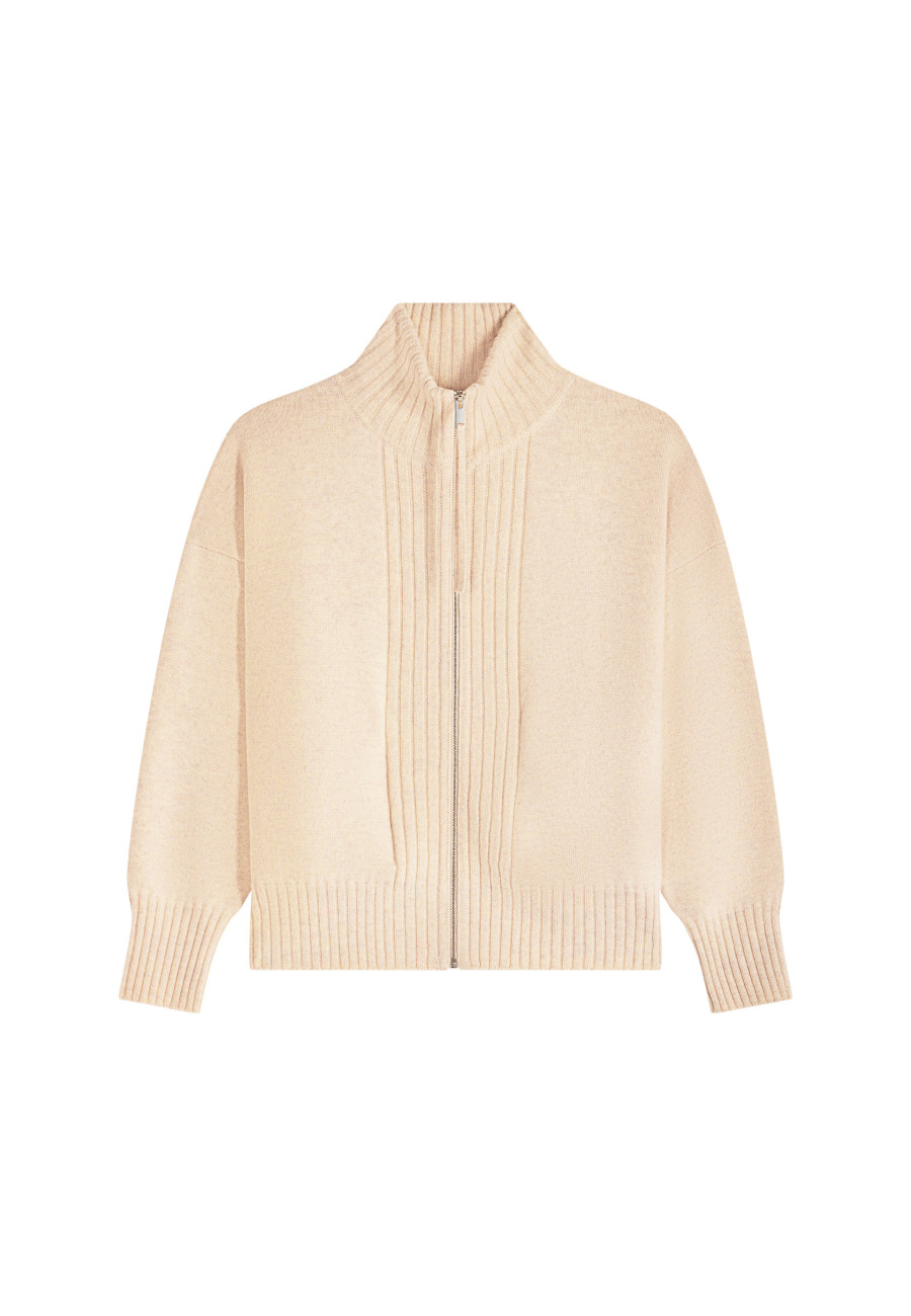 Kaschmir-Cardigan mit Reißverschluss – Agnes duo