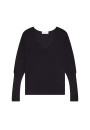 Oversized T-shirt met V-hals van kasjmier bamboevezel - Rica
