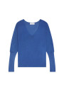 Oversized T-shirt met V-hals van kasjmier bamboevezel - Rica