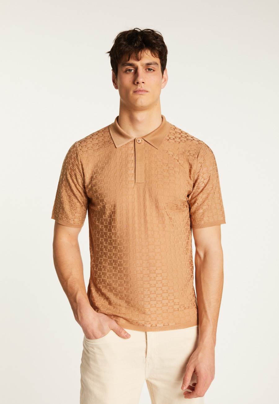 Poloshirt aus leichtem Garn Matt Poloshirt aus leichtem Garn Matt