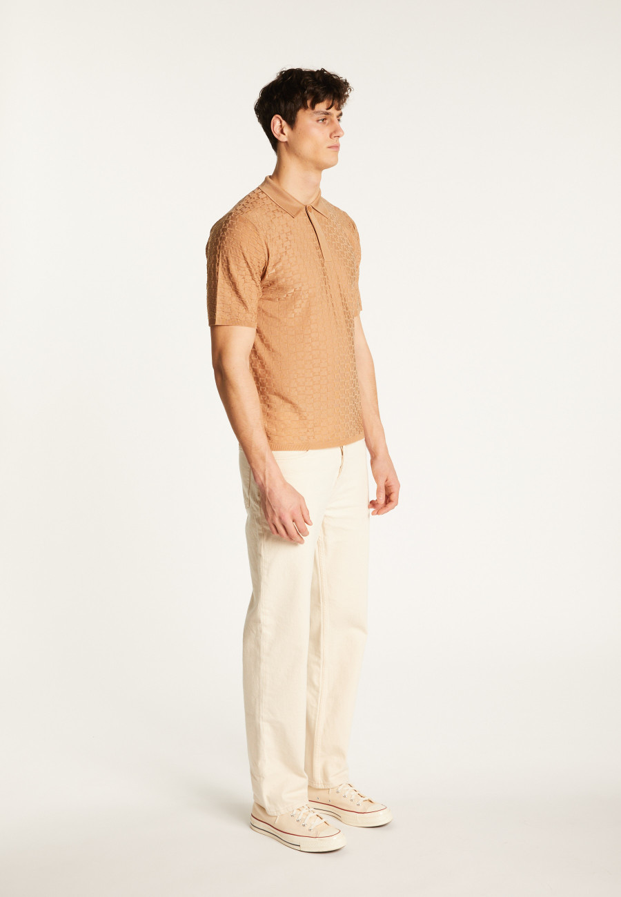 Poloshirt aus leichtem Garn Matt Poloshirt aus leichtem Garn Matt