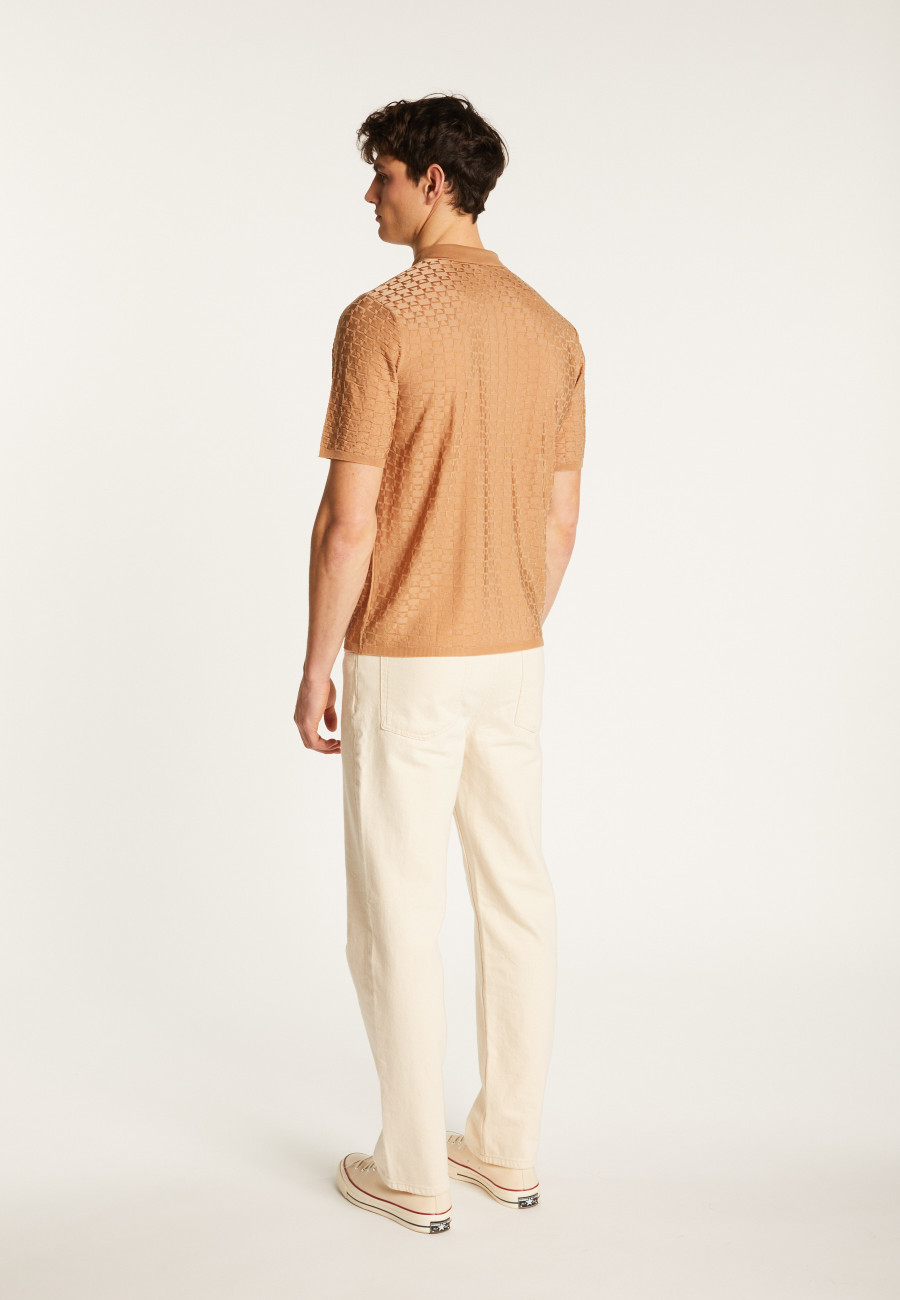 Poloshirt aus leichtem Garn Matt Poloshirt aus leichtem Garn Matt