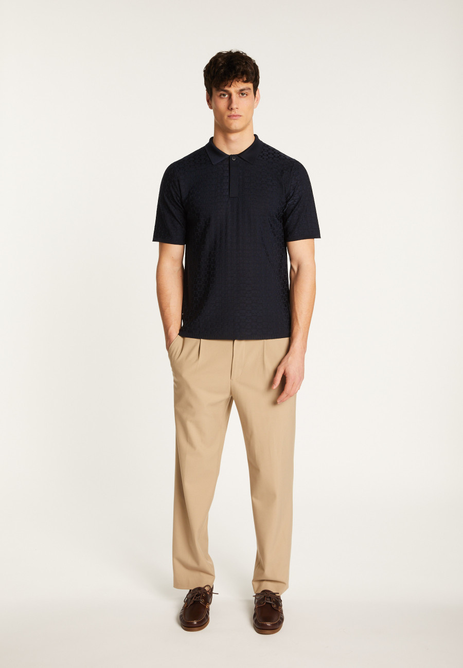 Poloshirt aus leichtem Garn Matt Poloshirt aus leichtem Garn Matt