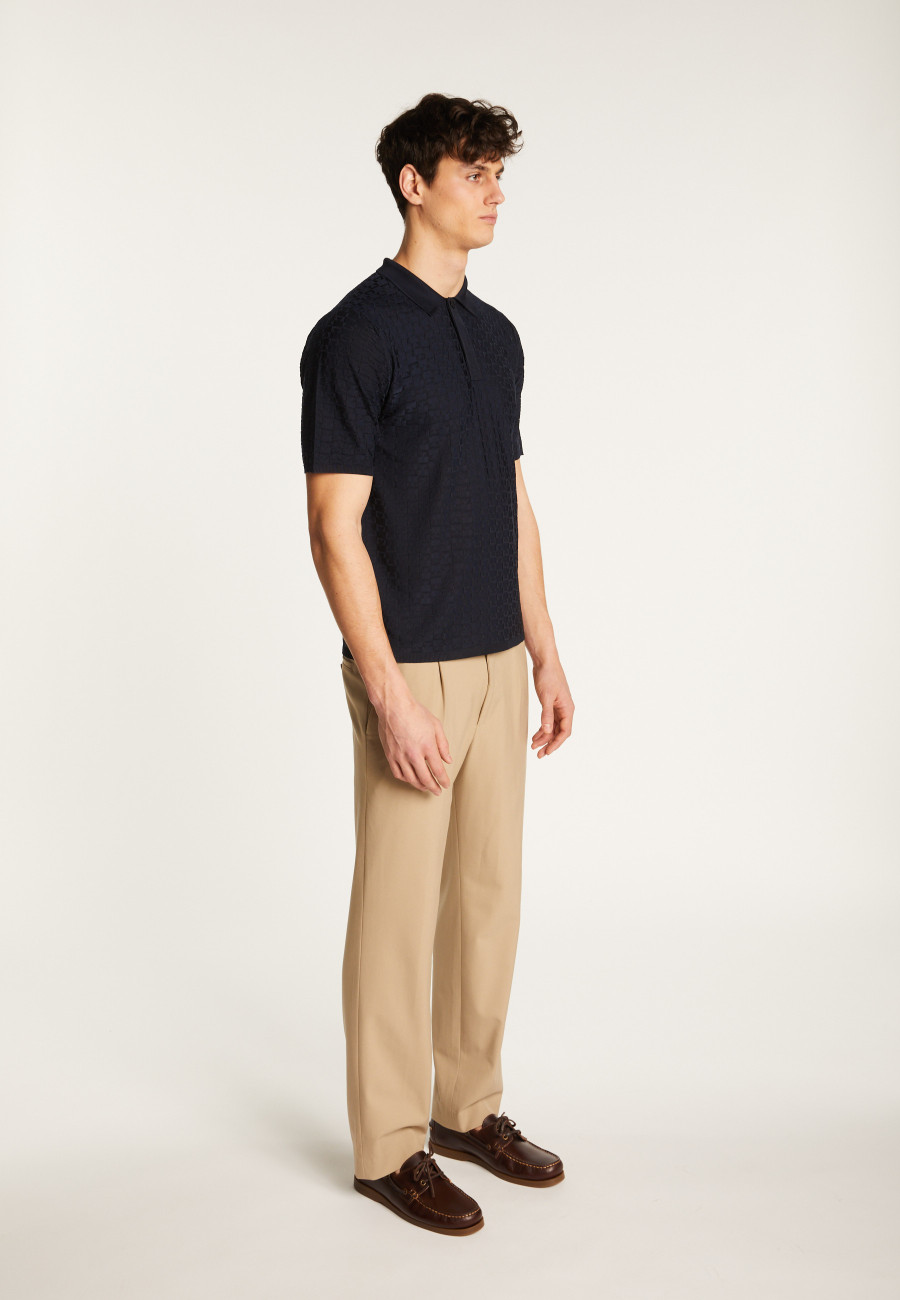 Poloshirt aus leichtem Garn Matt Poloshirt aus leichtem Garn Matt