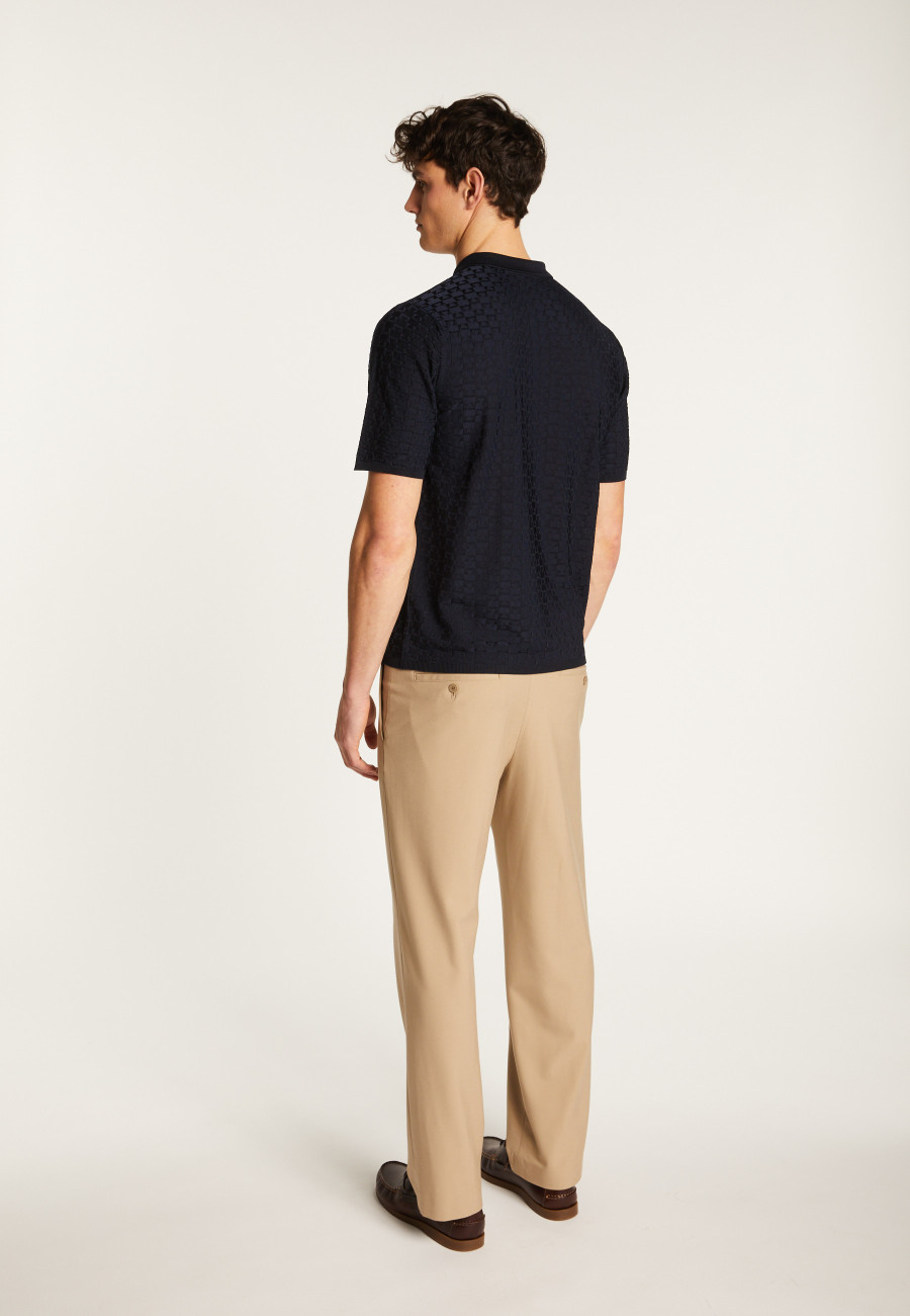 Poloshirt aus leichtem Garn Matt Poloshirt aus leichtem Garn Matt