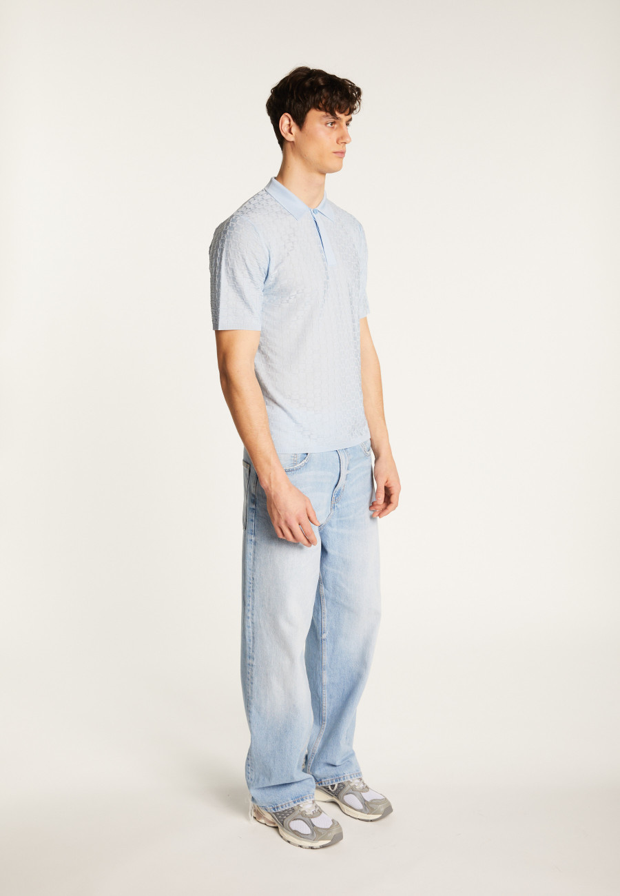 Poloshirt aus leichtem Garn  Matt