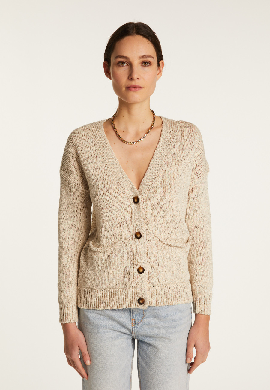 Cardigan en coton et lin - Naïs